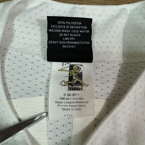 Vintage MLB Men's XL New York Yankees Derek Jeter #2 Jersey White Mesh Sporty - Picture 4 of 7